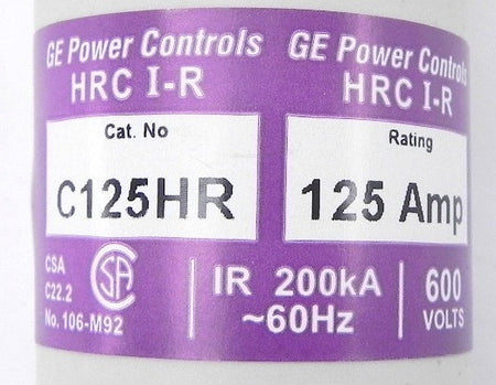 GE Power  Fuse HRC I-R C125HR 125A (2) - Advance Operations
