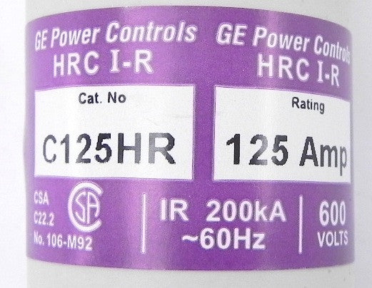 GE Power  Fuse HRC I-R C125HR 125A (2) - Advance Operations