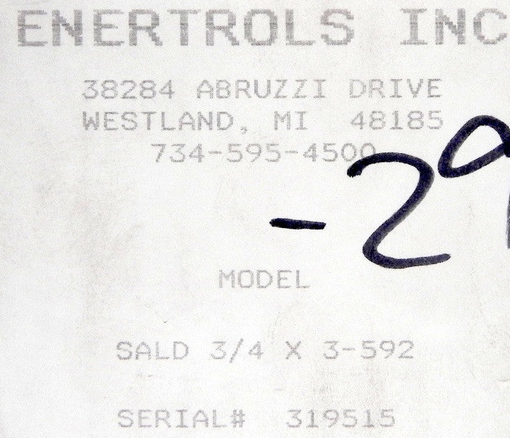 Enertrols Adjustable Shock Absorber SALD 3/4 X 3-592 - Advance Operations