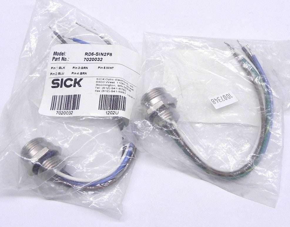 Sick 5 Pins Receptacle 7020032 RD5-SIN2F8 (Lot of 2) - Advance Operations