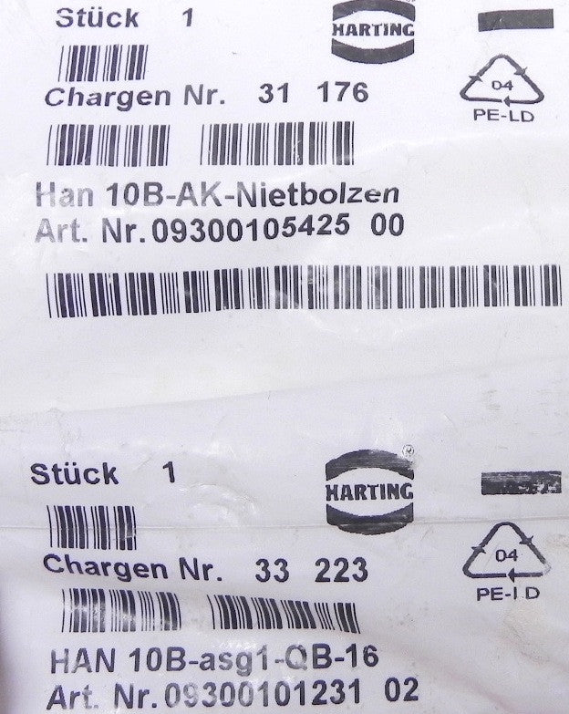 Harting Connector Housing Kit Han 10B-ASG1-QB-16 - Advance Operations