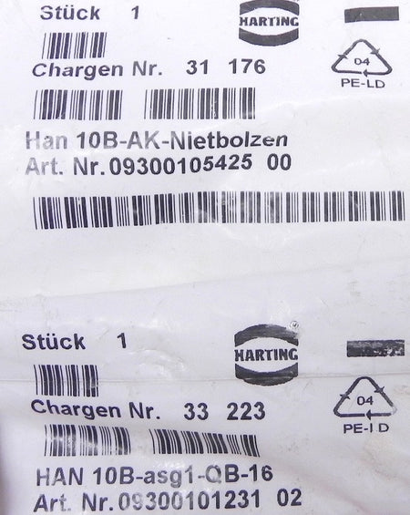 Harting Connector Housing Kit Han 10B-ASG1-QB-16 - Advance Operations
