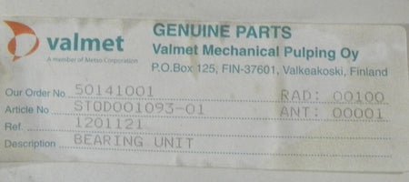 Valmet Pulping  Bearing Shaft & Housing STOD001093-01 STO1013049MN GRP500 - Advance Operations