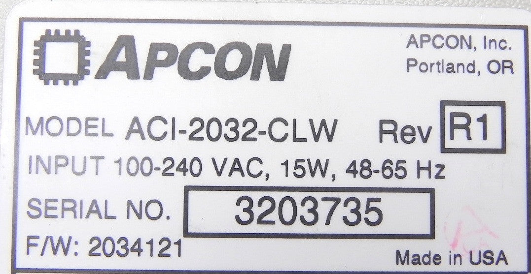 Apcon Lazer Link IV ACI-2032-CLW - Advance Operations