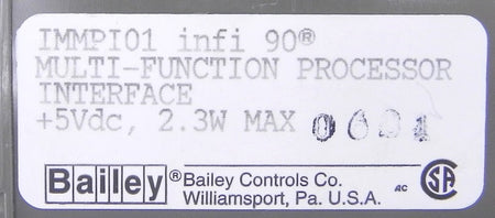 ABB Bailey Multifunction Processor Interface IMMPI01 - Advance Operations