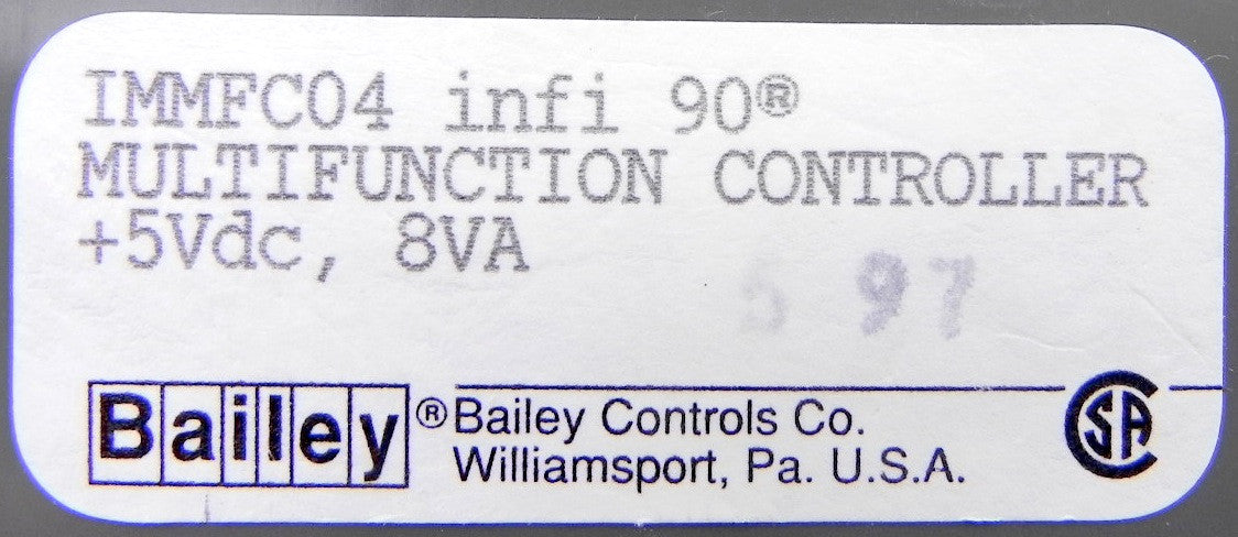 Bailey InFi 90 Multifunction Controller IMMFC04 1 Year warranty - Advance Operations