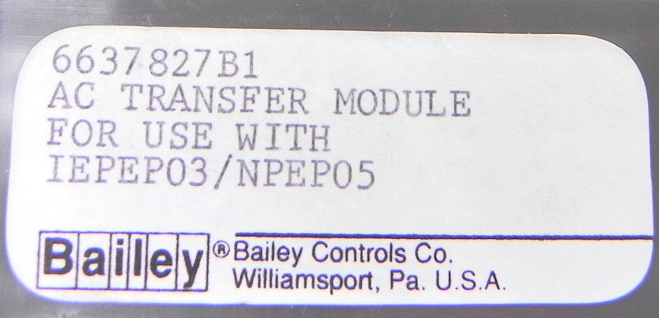 Bailey AC Transfer Module 5637827B1 - Advance Operations