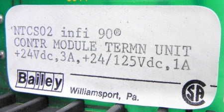 Bailey Control Module Termination Unit Board NTCS02 1 Year Warranty - Advance Operations