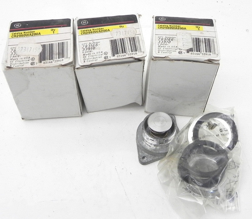 GE Momentary Push button No Cap CR2940WA200A (lot of 3) - Advance Operations