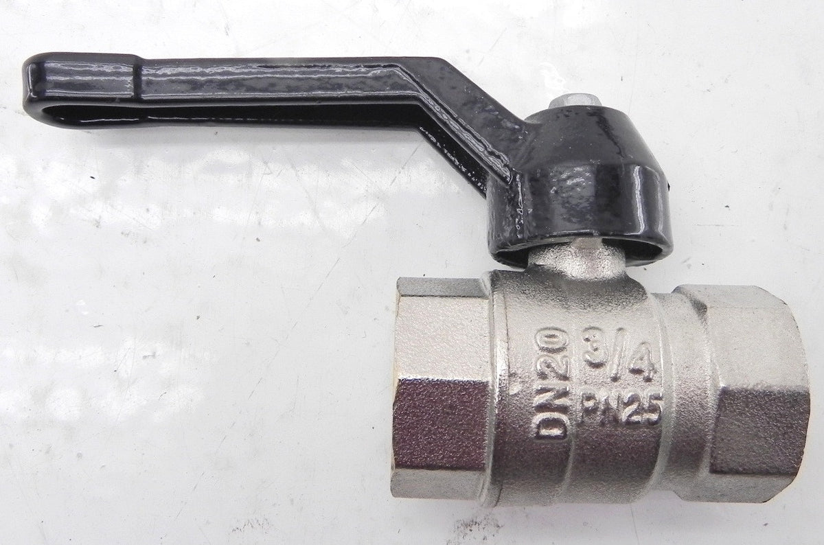 GMR Brass Threaded Ball Valve 3/4" NPT Female Nickel Plated DN20 Lot of 3 Valves - Advance Operations