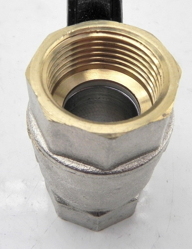 GMR Brass Threaded Ball Valve 3/4" NPT Female Nickel Plated DN20 Lot of 3 Valves - Advance Operations