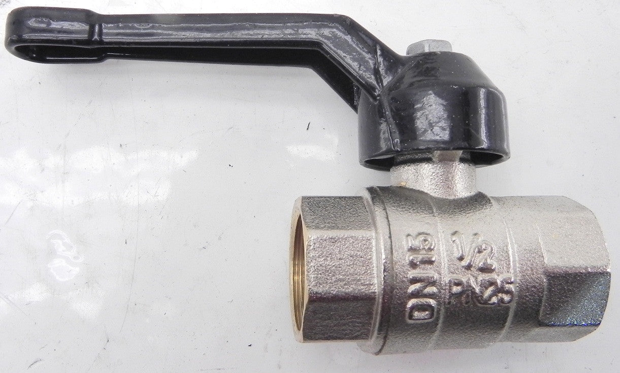 3X GMR Brass Ball Valve Threaded 1/2" NPT Female Nickel Plated DN15 (lot of 3) - Advance Operations