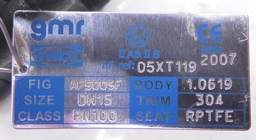 GMR Carbon Steel Ball Valve Butt Weld 1/2" DN15 05XT119 (2) - Advance Operations