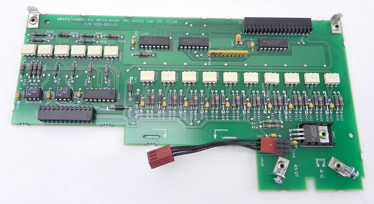 GE Multilin SR469 Switch Board 1228-0001-D3 - Advance Operations