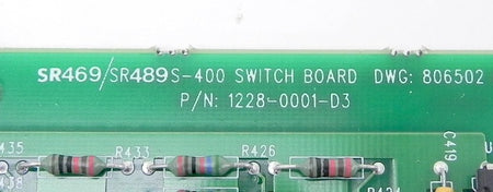 GE Multilin SR469 Switch Board 1228-0001-D3 - Advance Operations