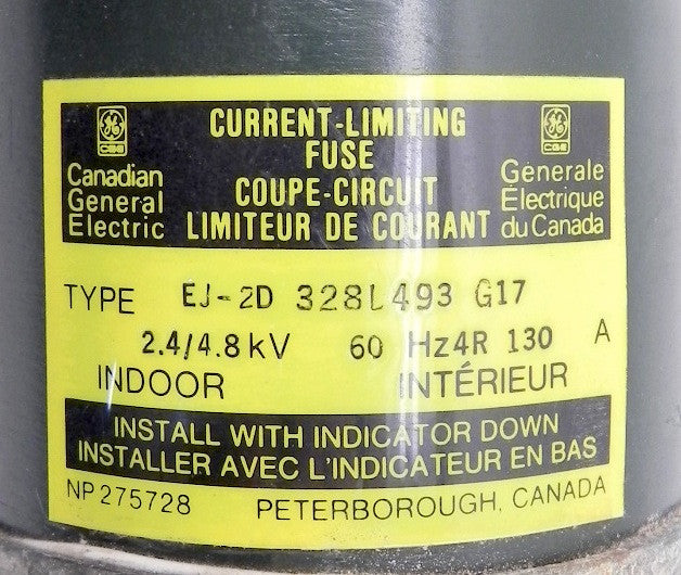 General Electric  Current Limiting Fuse  328L493 G17 Used - Advance Operations