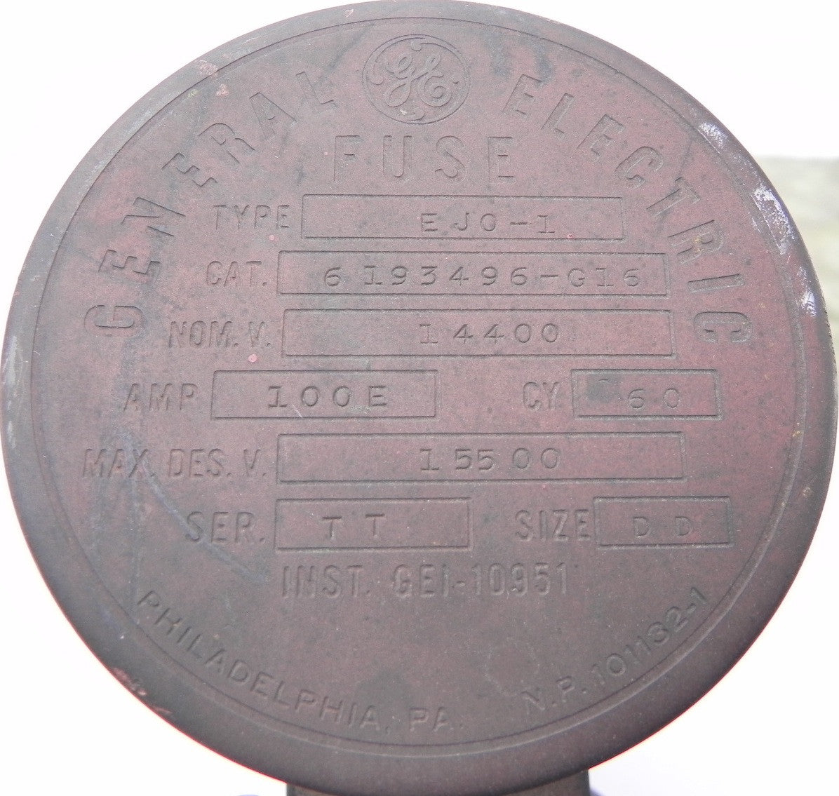 General Electric  Current Limiting Fuse  6193496-G16 - Advance Operations