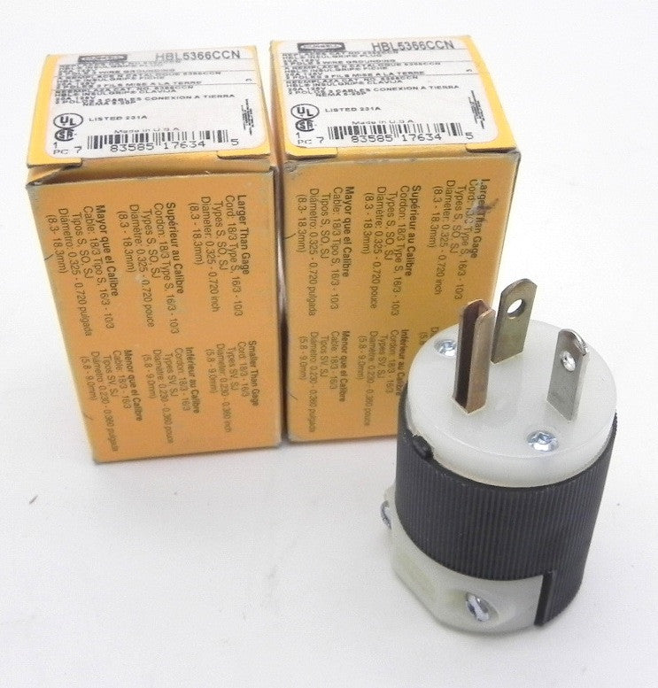 Hubbell Plug Cord Grip HBL5366CCN (Lot of 2) - Advance Operations