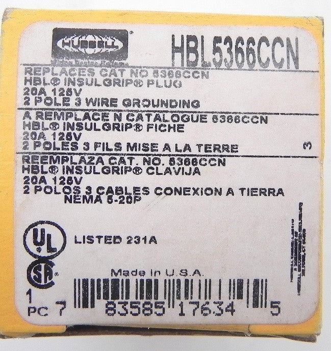 Hubbell Plug Cord Grip HBL5366CCN (Lot of 2) - Advance Operations