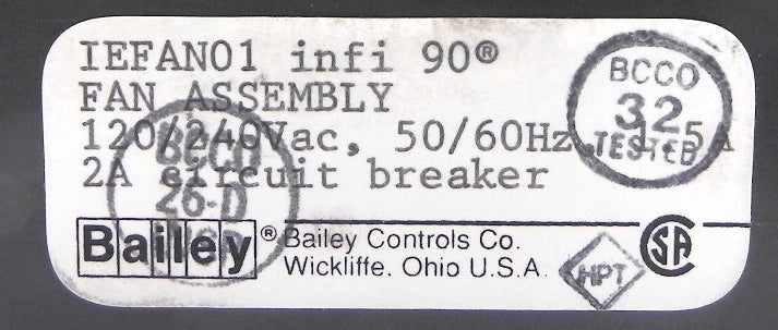 Bailey infi 90 6 Fans Assembly IEFAN01 120 Vac - Advance Operations