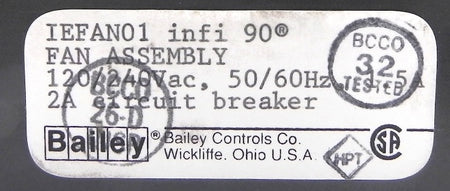 Bailey infi 90 6 Fans Assembly IEFAN01 120 Vac - Advance Operations