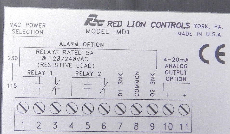 Red Lion Controls Digital Panel Meter  IMD10060 - Advance Operations