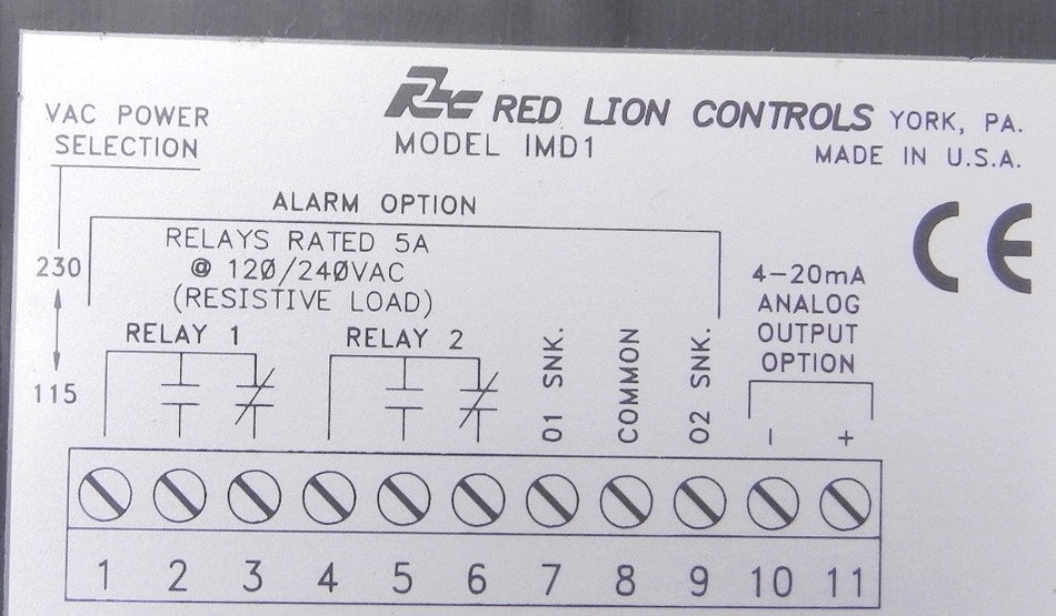 Red Lion Controls Digital Panel Meter  IMD10060 - Advance Operations