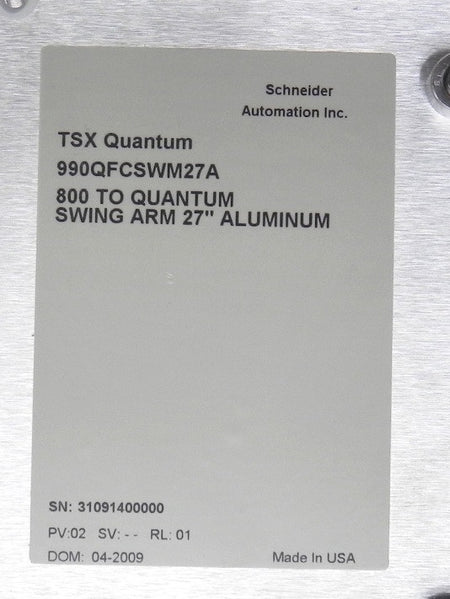 Schneider Quick Fit Connector Swing-arm 990QFCSWM27A - Advance Operations