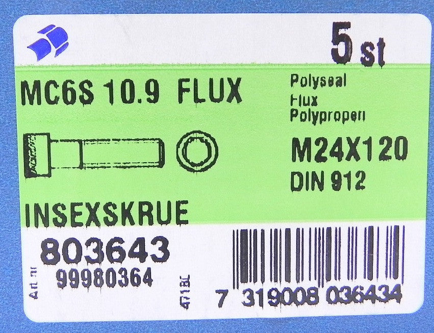 Arvid Nilsson Socket Cap Screws M24X120 (2 Boxes) - Advance Operations