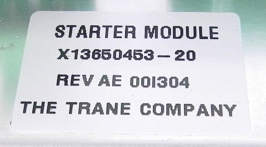 The Trane Company Starter Module X13650453-20 Rev AE - Advance Operations