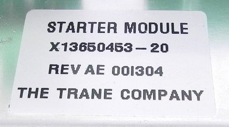 The Trane Company Starter Module X13650453-20 Rev AE - Advance Operations