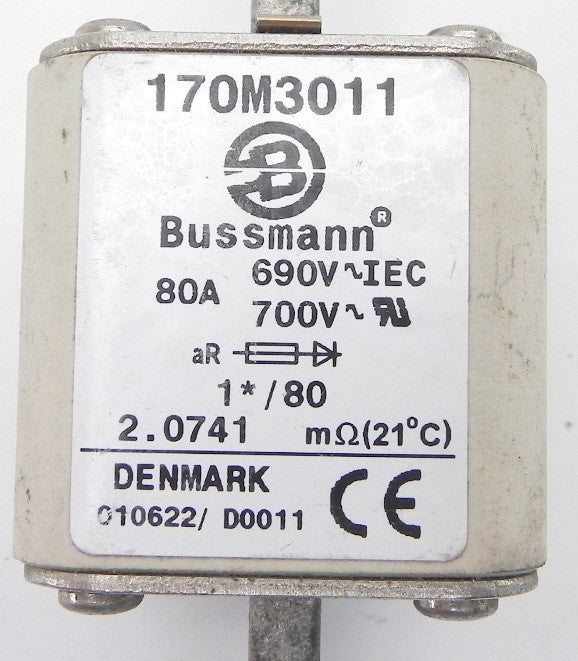 Bussmann Fuse 170M3011  690/700V  80A - Advance Operations