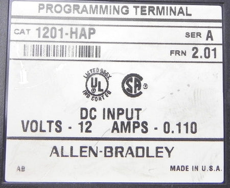 Allen-Bradley Programming Terminal 1201-HAP - Advance Operations