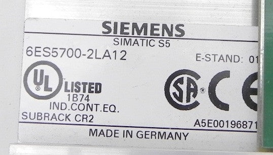 Siemens 7 Slot Subrack CR2 6ES5 700-2LA12 - Advance Operations