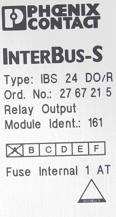 Phoenix Contact Interbus S Relay Output IBS 24 DO/R - Advance Operations