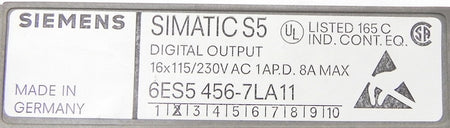 Siemens Digital Output Module 6ES5 456-7LA11 - Advance Operations