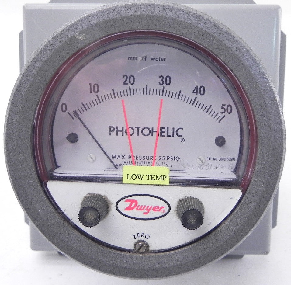 Dwyer Photohelic Pressure Switch  Series 3000 - Advance Operations