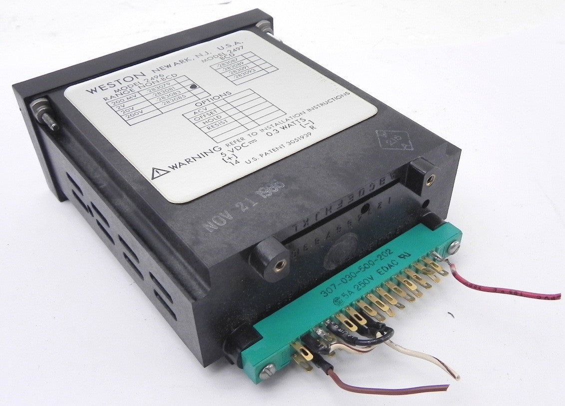Weston Panel Meter 2496 NON-BCD 283083 - Advance Operations
