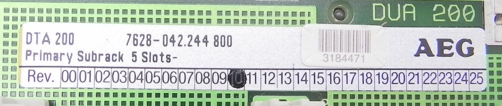 AEG Modicon  Primary SubRack  7628-042.244 800 Rev10 - Advance Operations
