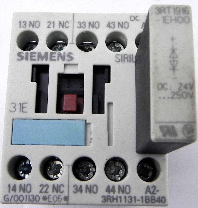 Siemens Contact Block Relay 3RH1131-1BB40 (2) - Advance Operations