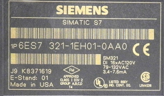 Siemens Input Module 6ES7 321-1EH01-0AA0 - Advance Operations