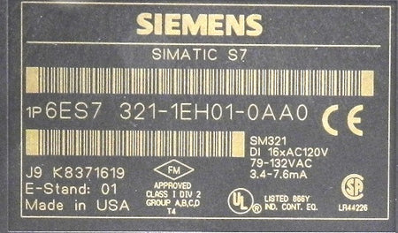 Siemens Input Module 6ES7 321-1EH01-0AA0 - Advance Operations
