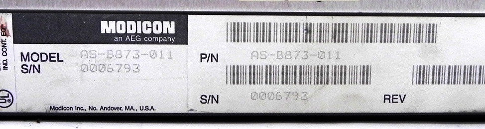 AEG Modicon -10 To +10V Analog Input Module AS-B873-011 - Advance Operations