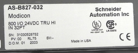 AEG Modicon 24VDC Input Module AS-B827-032 - Advance Operations