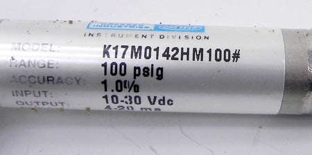 Ashcroft Dresser Transducer K17M0142HM100 100Psig - Advance Operations