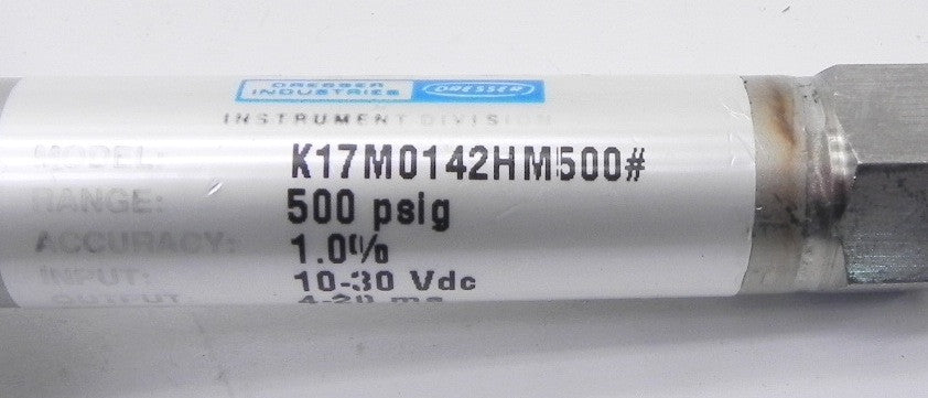 Ashcroft Dresser Transducer  K17M0142HM500 500Psig - Advance Operations
