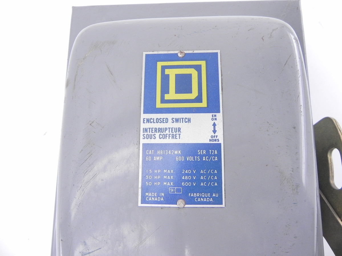 Square D Non Fusable Safety Switch H81342WK 60A 600V - Advance Operations