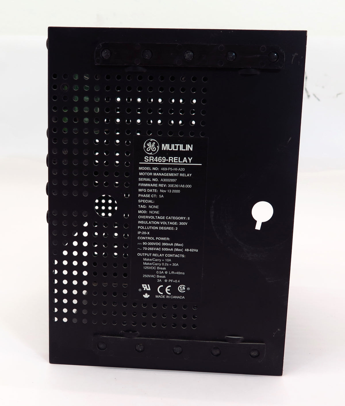 GE Multilin SR469-Relay Case for Model 469-P5-HI-A20 and Other Models - Advance Operations