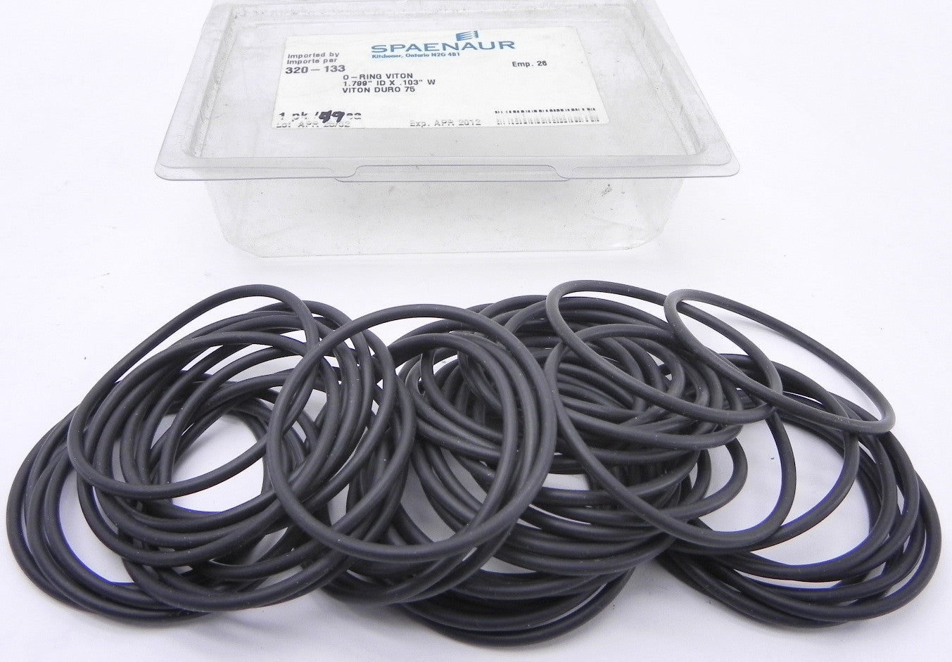 Spaenaur O Ring Viton 75 Duro Black 320-133  (49 Pcs) - Advance Operations