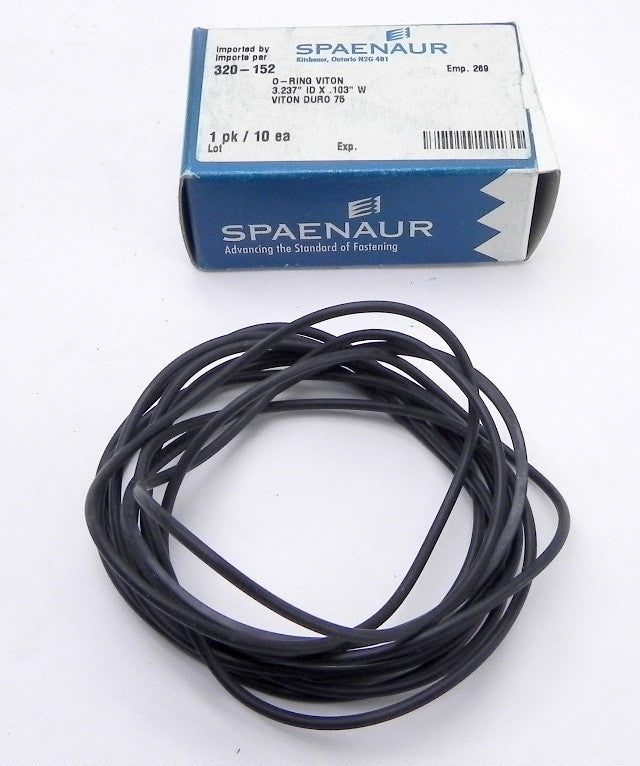 Spaenaur O Ring Viton 75 Duro Black 320-152 (10 Pcs) - Advance Operations